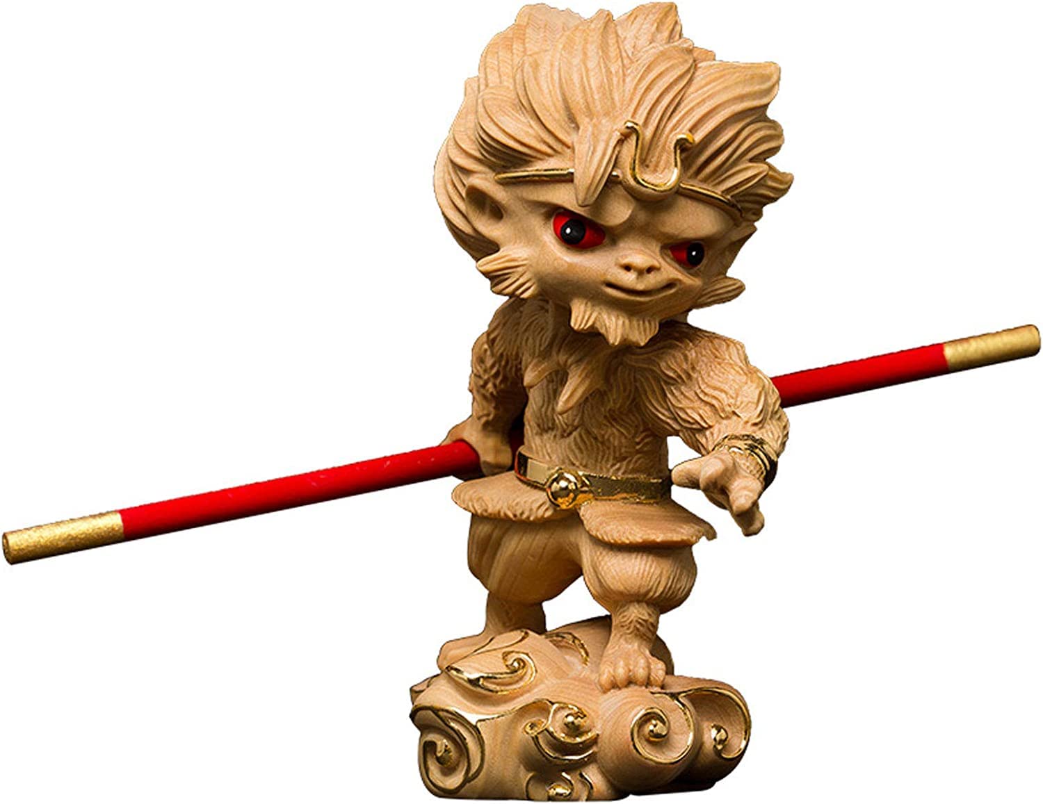 Amazon.co.jp: 孫悟空の置物・木製彫刻 神像 美術品「西遊記 孫悟空 斉