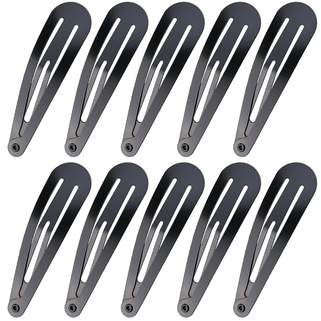 10 Pièces Barettes Cheveux, Barrette Noir, Barette, Accessoires de Cheveux, Pinces À Cheveux Snap