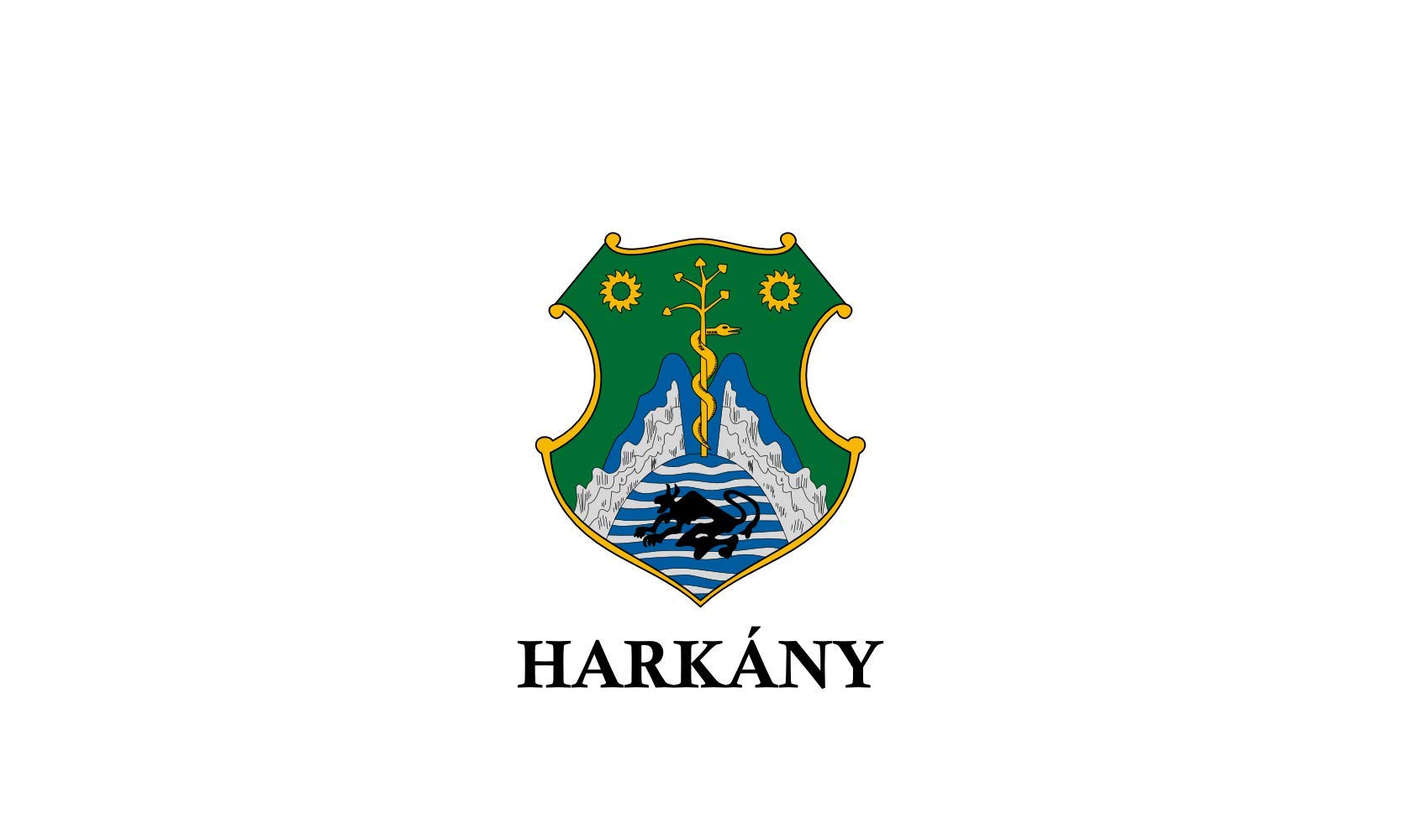 Drapeau Harkány contre la décoloration drapeau paysage 1.35m² résistant