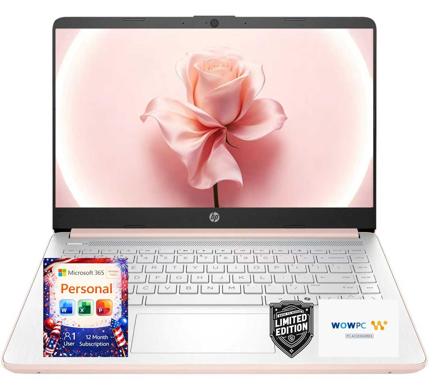 HP New Everyday Slim Laptop with Copilot AI • 2026 Edition • Intel N150 CPU • 128GBSSD + 1TB OneDrive, Microsoft Office 365 Included • Windows 11, Thin & Portable