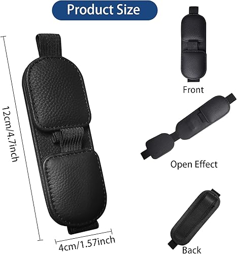 Miniatura 4 de Sunglasses Holder for Car Visor, Magnetic Leather Eyeglasses Clip for Car Sun Visor