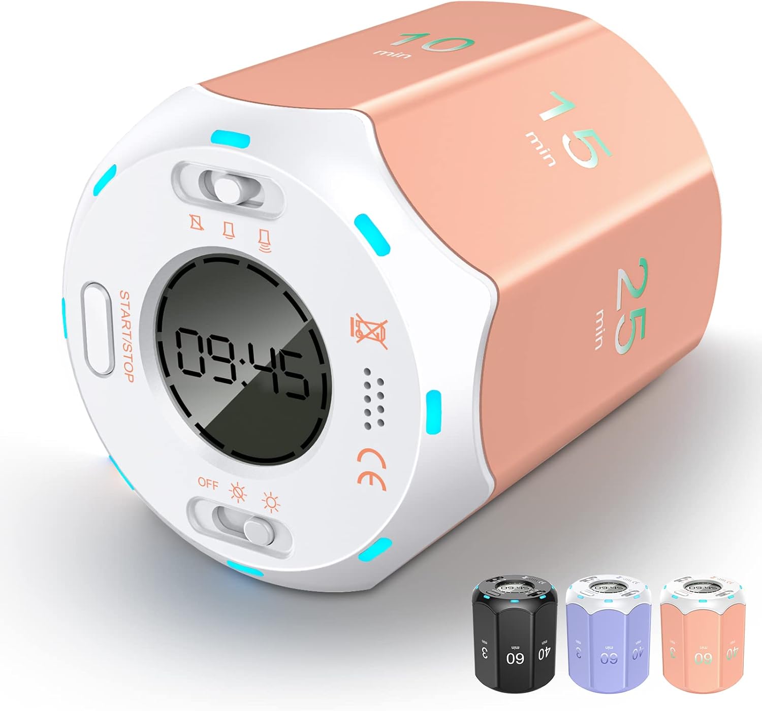 Timers, Kitchen Timer with 8 Time Presets, Digital Timer for Kids, Visual Flip Desk