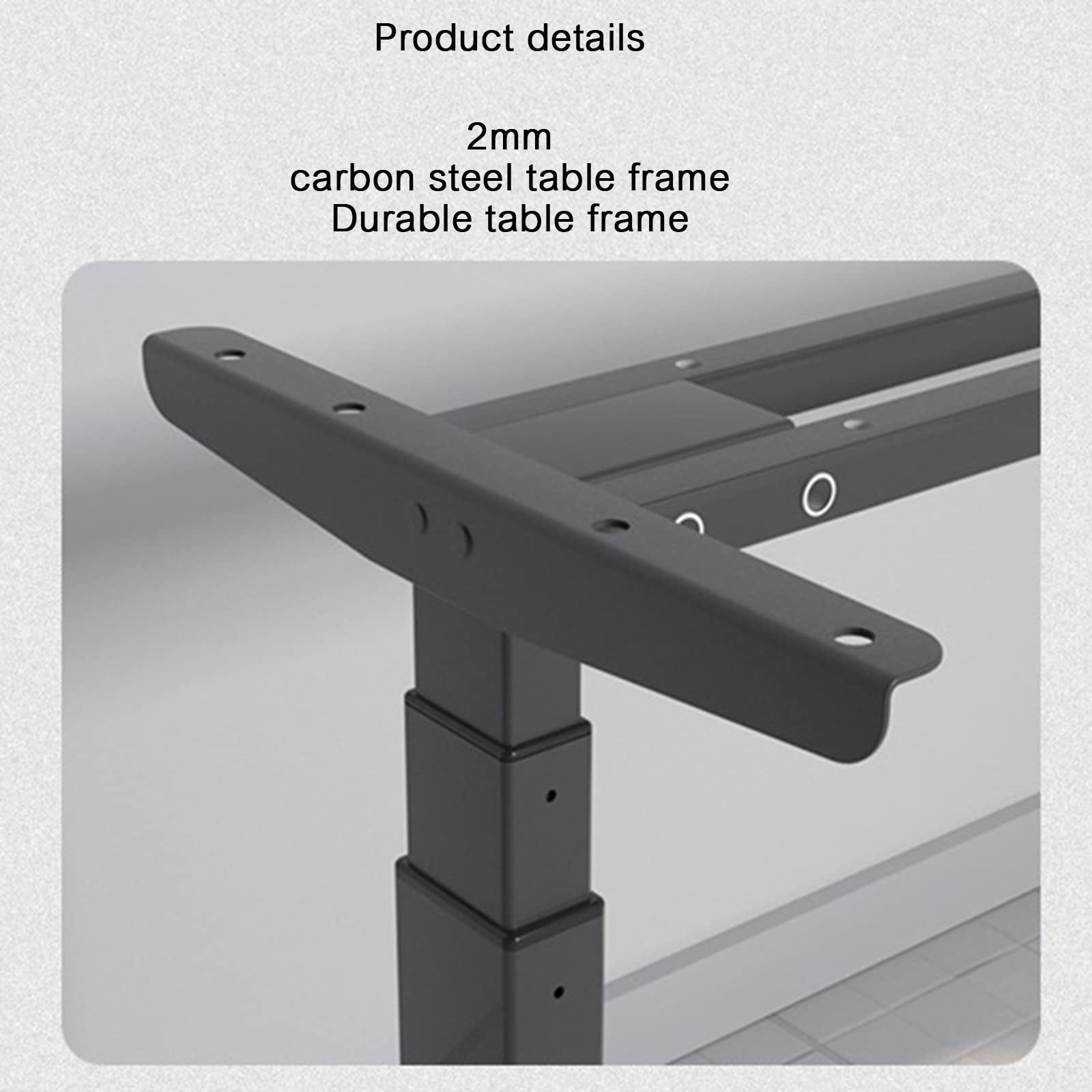 Scrivania regolabile in piedi Tavolo di sollevamento elettrico Altezza regolabile Computer Stand Up Supporto da scrivania Gambe Colonna di sollevamento del controller,White