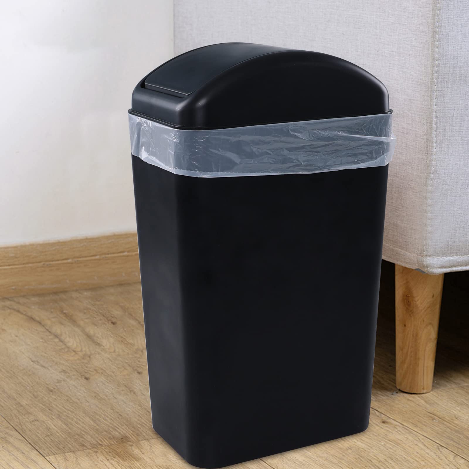 Basculante Pattumiera 14 Litri, Plastica Pattumiera Nero, Secchio Spazzatura