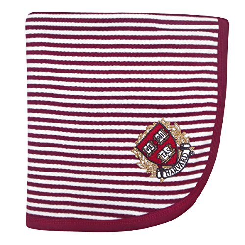Image of Creative Knitwear Harvard Crest Striped Baby and Toddler Blanket