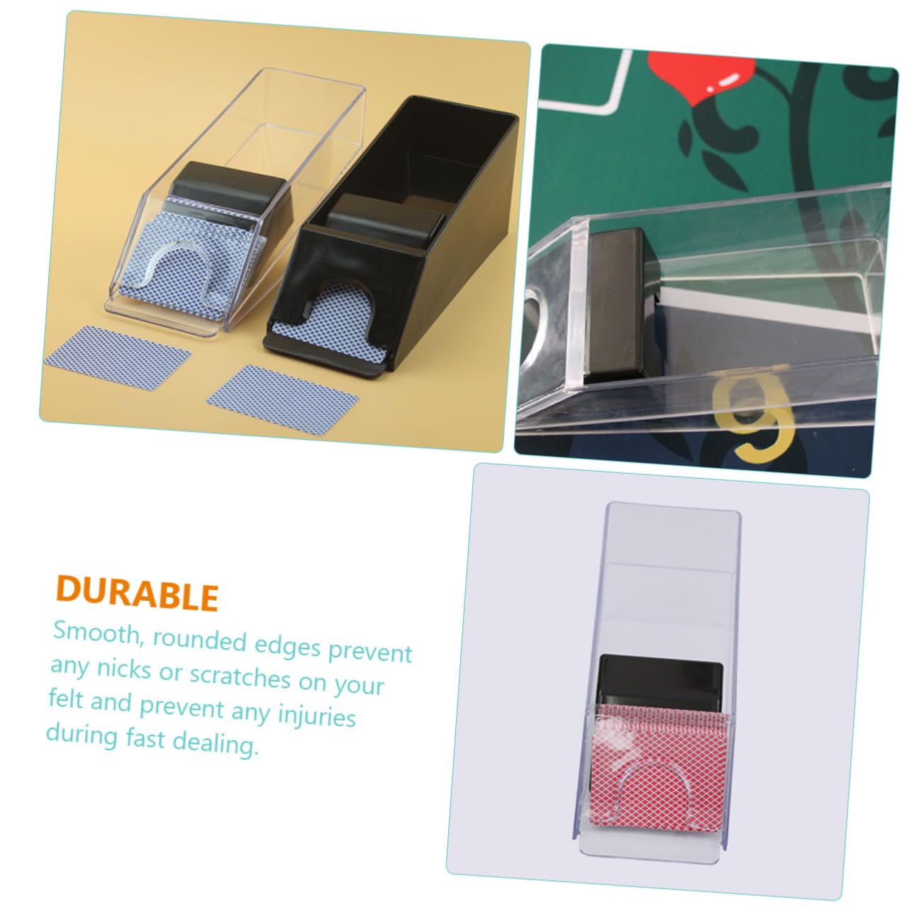 Homoyoyo Distribuidor De Cartas Zapato Reutilizable De Acrílico Portátil Repartidor De Tarjetas Resistente Al Desgaste para Uso El Hogar
