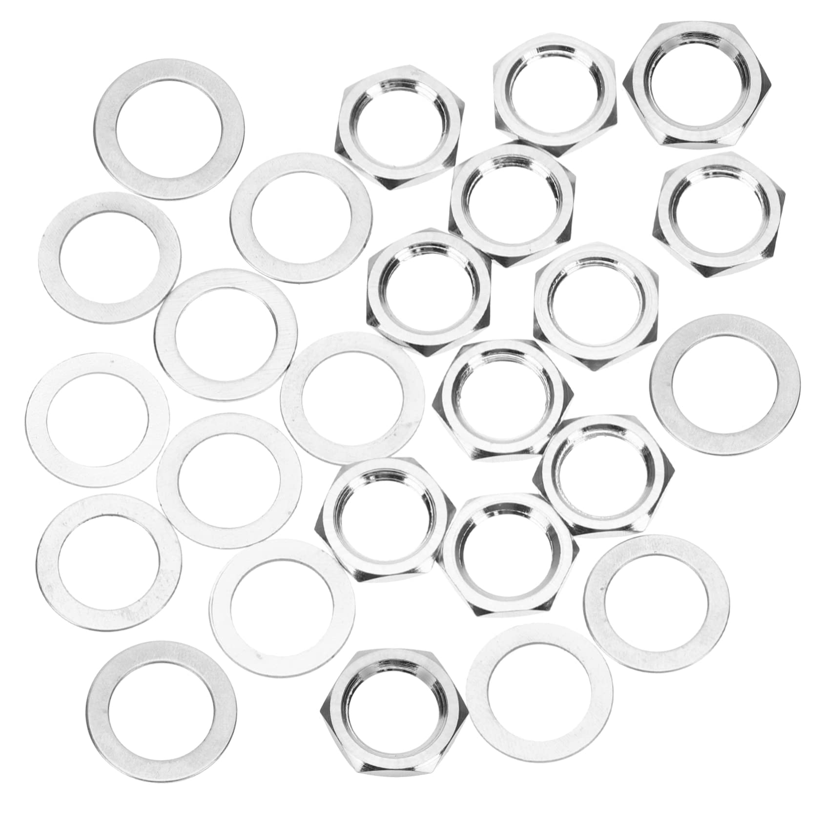 OFFSCH Guitar Nut Gasket Kit 6.35mm Audio Jack Accessories Nuts Washers 10 Sets