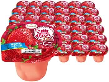 Amazon.co.jp: たらみ 濃い いちご ゼリー 0kcal 195g 36個セット