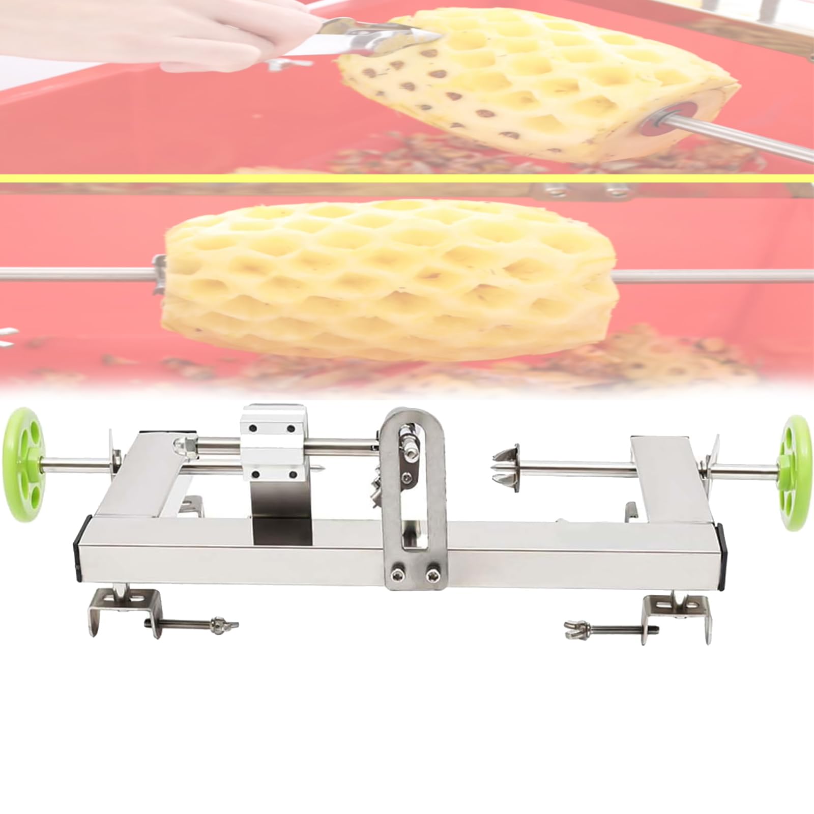 GYKOZY Pineapples Peeling Knife Machine, Fully Automatic Fruit Machine for Effortless Pineapples Peeling, Ideals Kitchen Tool for Quick Fruit Preparation