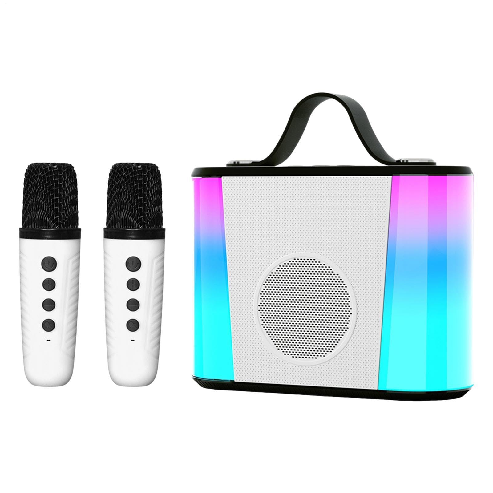 Máquina De Karaoke para Niños con 2 Micrófonos Inalámbricos Y Altavoz