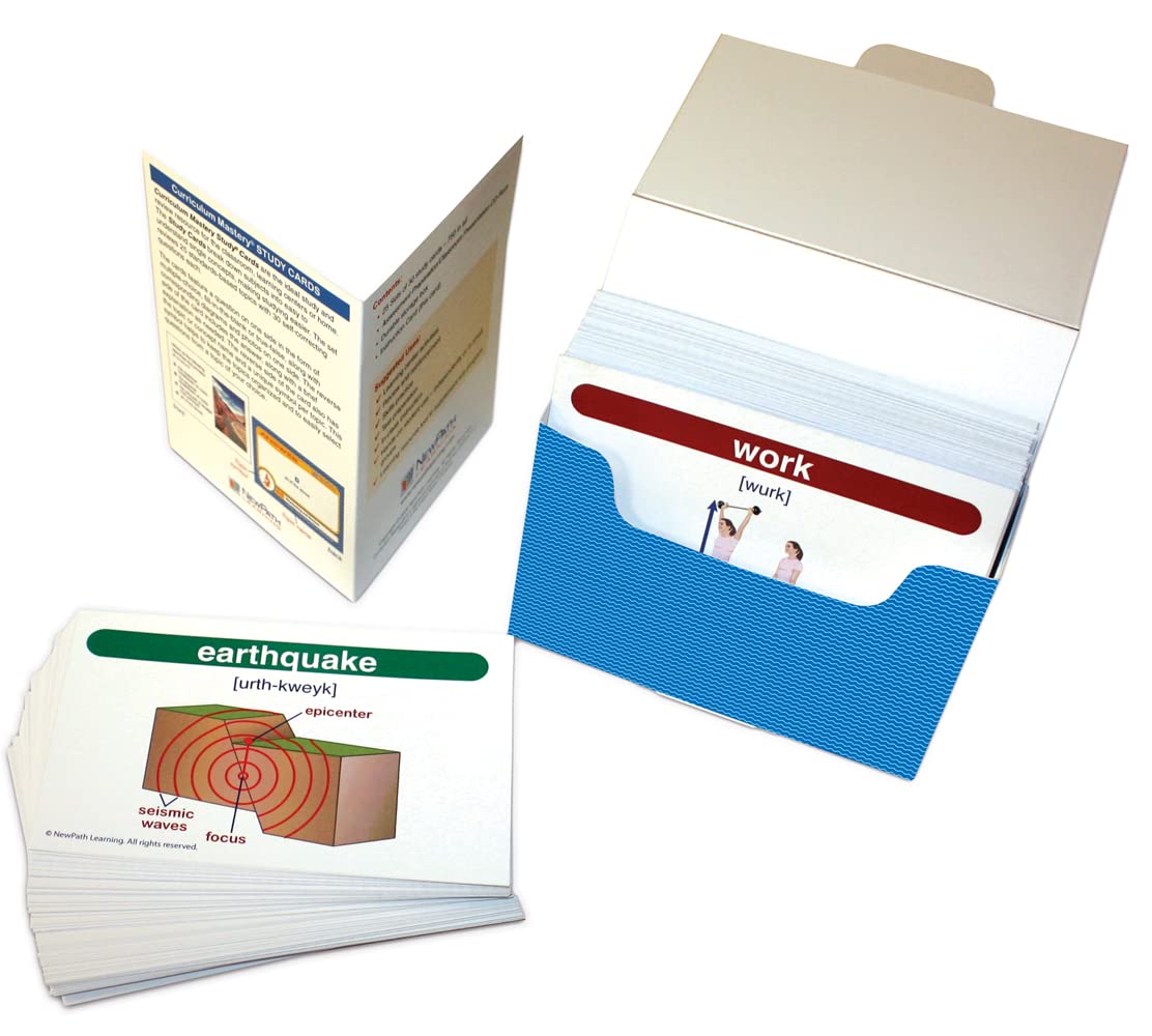 NewPath Learning - 44-3011 Science Vocabulary Builder Flash Card Set, Grades 3-5, Medium, Multi