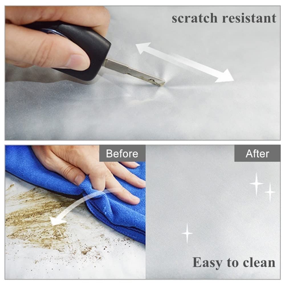 Cubierta de Coche Cubierta Completa SUV Cubierta Coche Plata 210T Impermeable Anti UV Todo Tiempo Protector Cubierta Parasol Antipolvo Auto Cover
