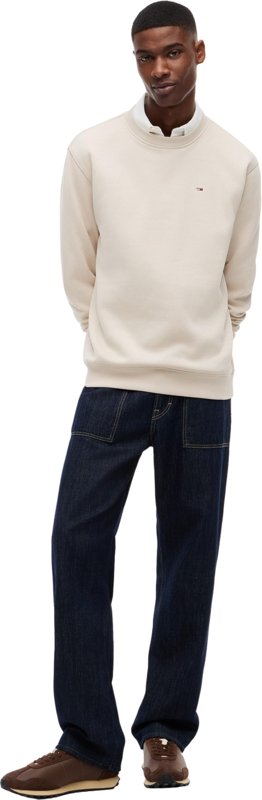 Tommy Jeans Herren Sweatshirt Regular Fit Flag Fleece Rundhalsausschnitt – Bild 6