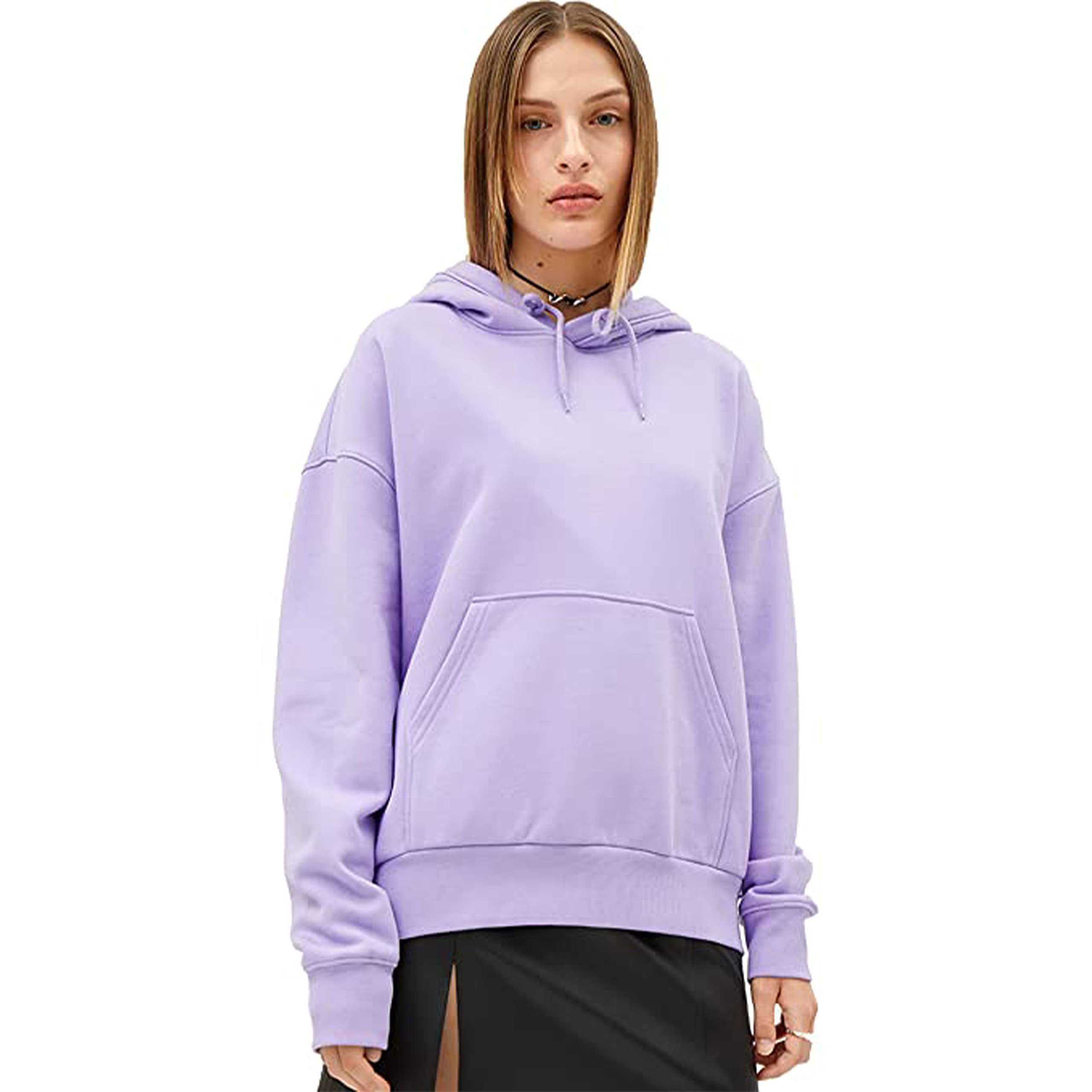 KoverifyPlain Solid Relaxed Fit Hoodie for Men | Loose Oversized Hoodies for Men | Unisex Hoodies