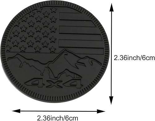 Miniatura 4 de CONGCONG Emblema para Jeep Emblem babge Snow Mountain Emblem 4 × 4 Insignia automotriz de metal diseñada específicamente para el Jeep Wrangler