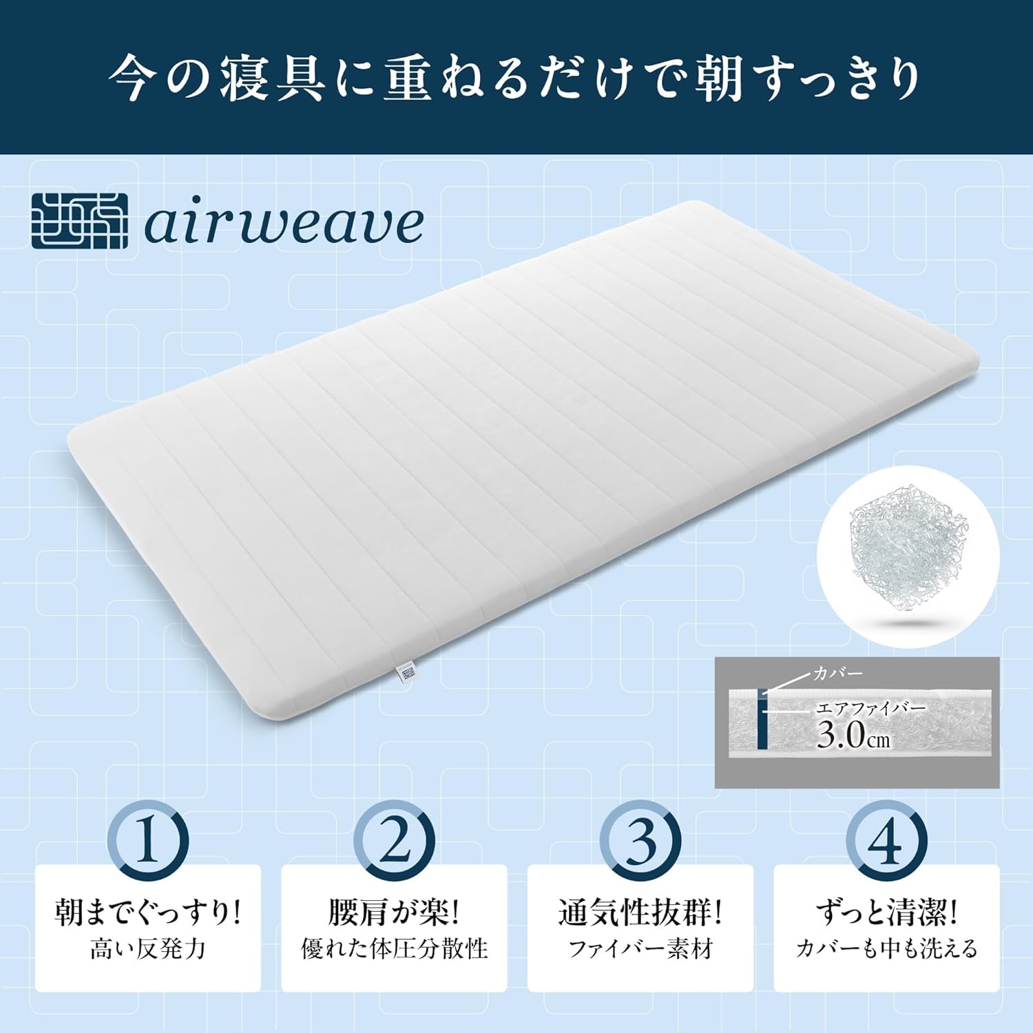 Amazon.co.jp: エアウィーヴ(airweave) スマート01 ダブル マットレス