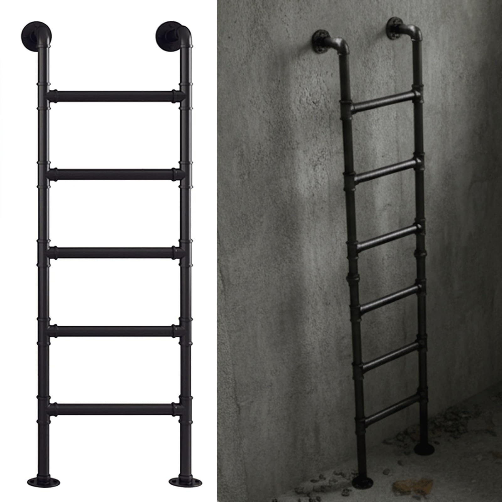 Basement Window Well Egress Ladder, Wall Mounted Straight Ladder, Heavy Duty Universal Climbing Ladders for Attic Bunk Bed, Loft, RV, Dorm, Outside(2.1m/6.9ft/83in)