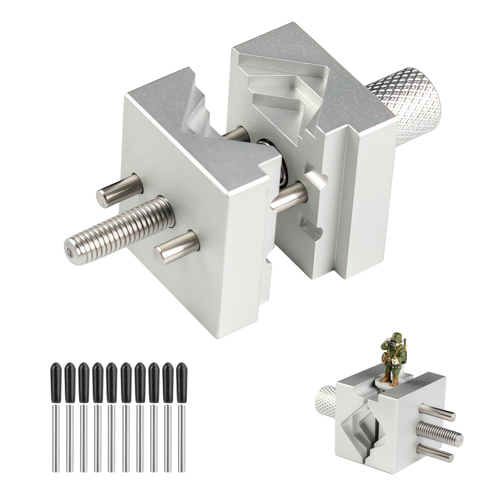 Magicrose Precision Mini Vise for Hobbies & Crafts - Multi-Function Tabletop Bench Clamp for Model Building, Painting, Soldering, and Jewelry Making - Small Parts Holding Tool