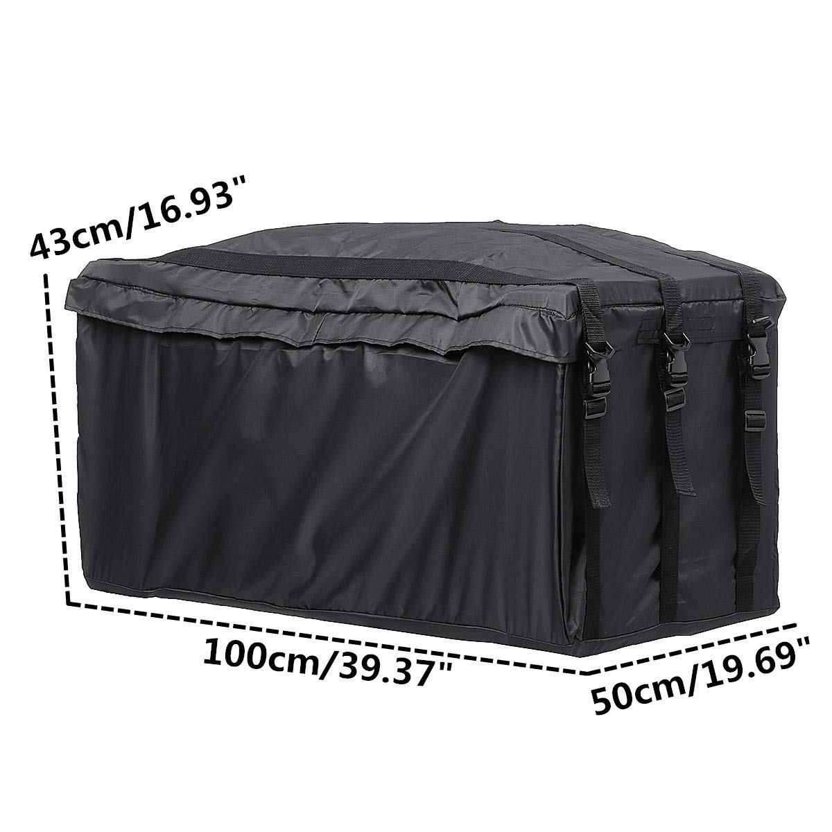 Box Auto Impermeabile Automobile Container Roof Borsa Top portabagagli di viaggio impermeabile 218L Cargo portapacchi nero Storage Sacco for le automobili
