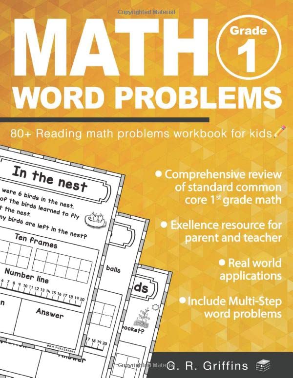 Math Word Problems for Grade 1: 80+ Reading math problems workbook for kids (Math Practice Workbook)