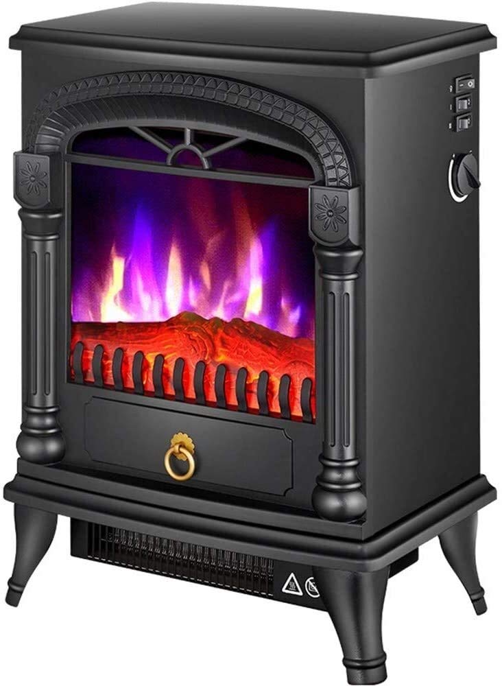 Electric Stove Heater Electric Stove Heater With Log Burner Flame Effect  Safety Cut-Out System Living Room Floor Standing 2 Heat Settings black E :  Amazon.sg: Sporting Goods