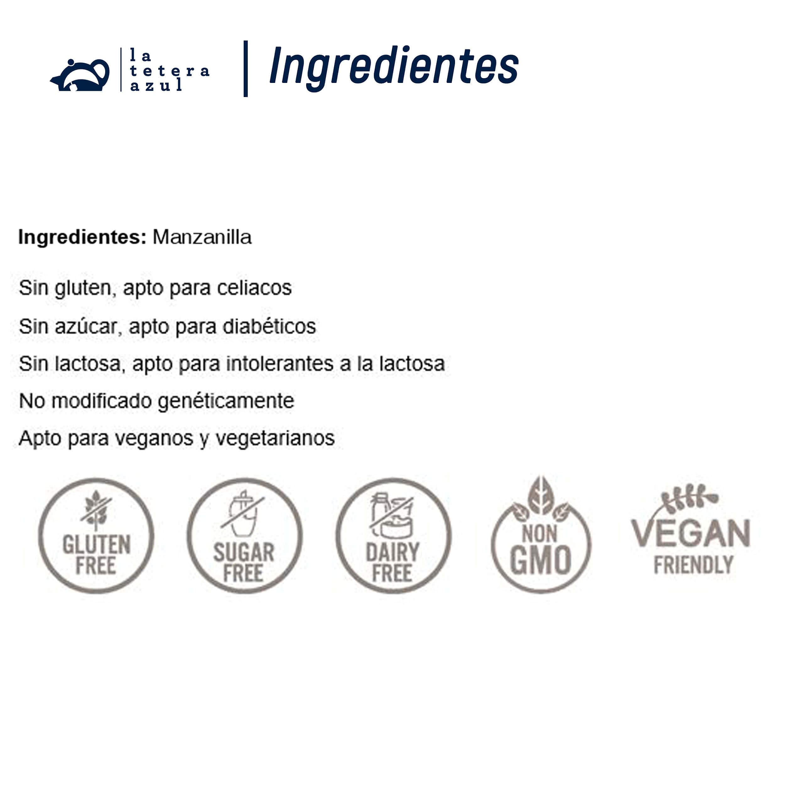 LA TETERA AZUL Infusión De Manzanilla Premium, Pura, Limpia, Sin Hojas Ni Tallos. 60 Pirámides. Infusión Digestiva Y Alivio Gases. Bolsa De 60 Pirámides. — view 5