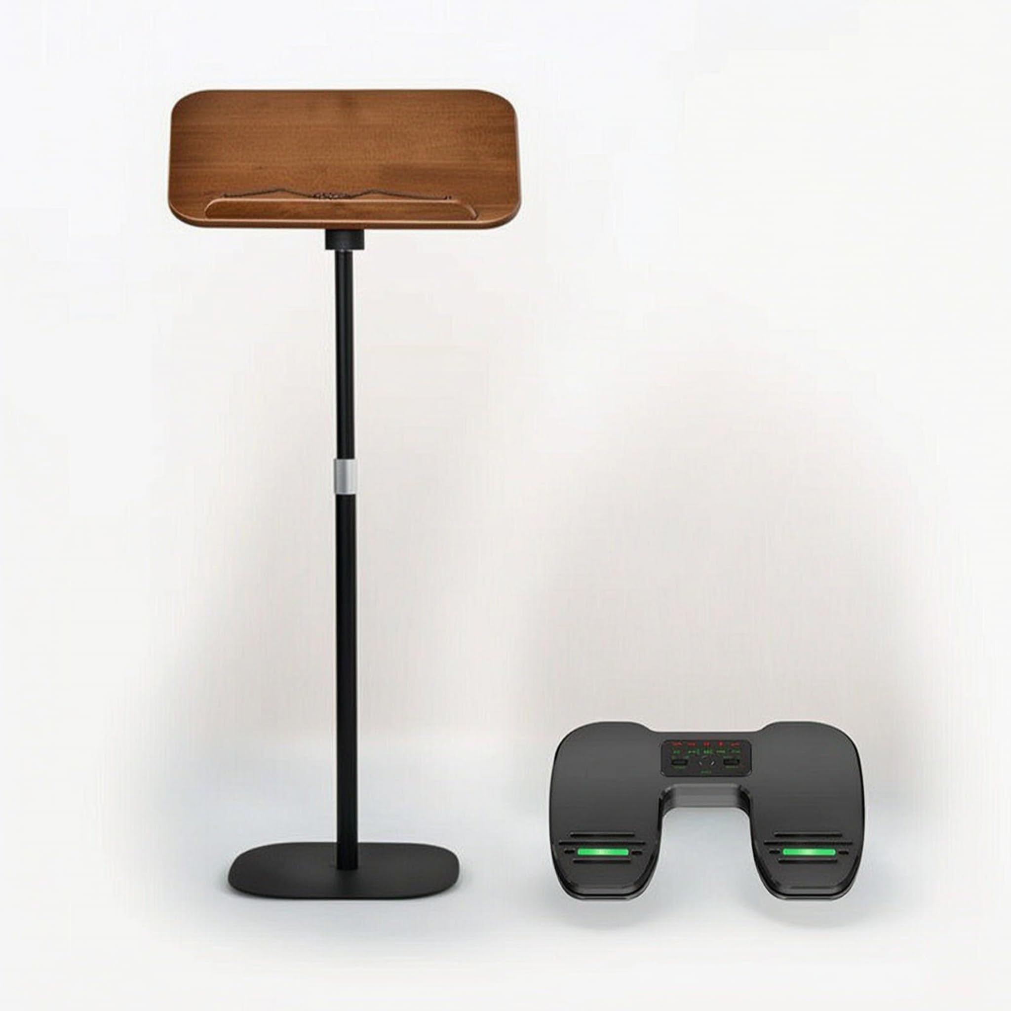 predolo Atril de Lectura Ajustable con Pomo para Pasar Páginas de Madera y Acero al Carbono para Músicos Lectores y Oficinistas Adecuado para Uso en Casa y