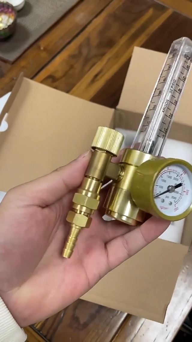 Débitmètre Régulateur De Pression D'argon - Laiton, Pour Soudage TIG/MIG, Jauge 0-3500 Psi