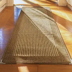 Tapete Passadeira Sisal Antiderrapante Cozinha Corredor Quarto 1,50m x 50cm (Moderno Bege)