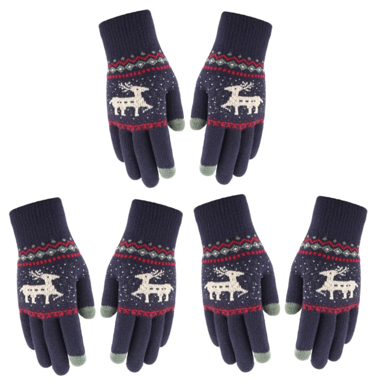 3pares Guantes Táctiles Para Mujer De Guantes De Invierno De Aislantes Cálidos y Cómodos Perfectos Para Teléfonos y Tablets