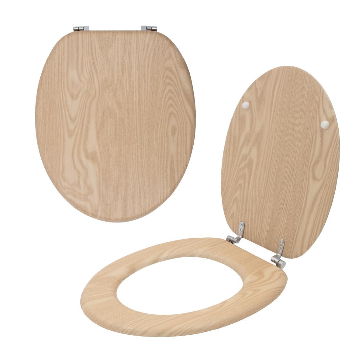 Anika Toilet Seat In Light Oak Effect from B&Q