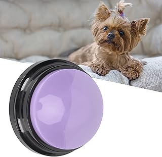 Botões de comunicação para cães BEIJIALY, botão de gravação de voz, botão educacional gravável para falar com cães, campainha para treinamento de animais de estimação para gravação(Roxo)