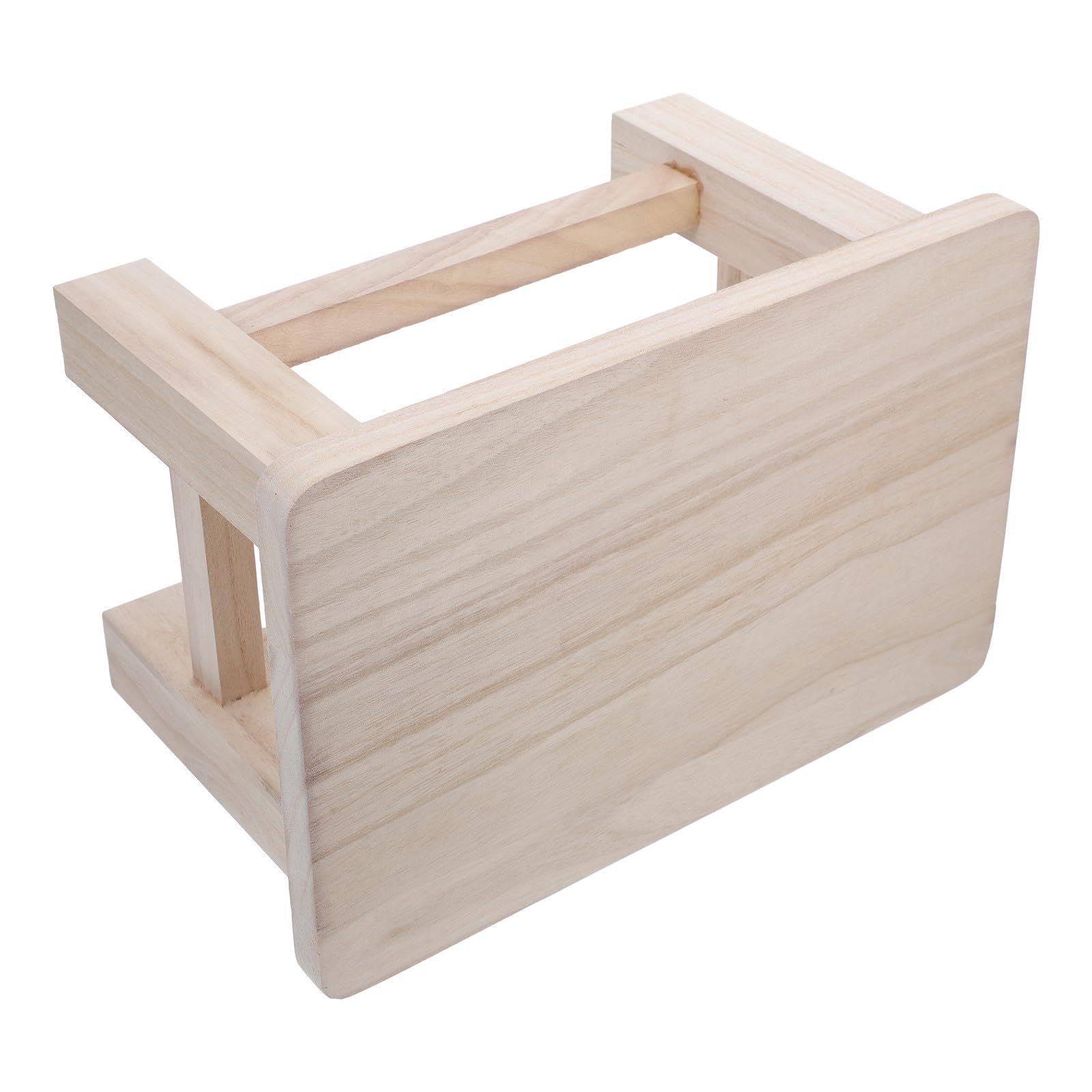 Tabouret en bois massif beige de qualité supérieure avec surface lisse