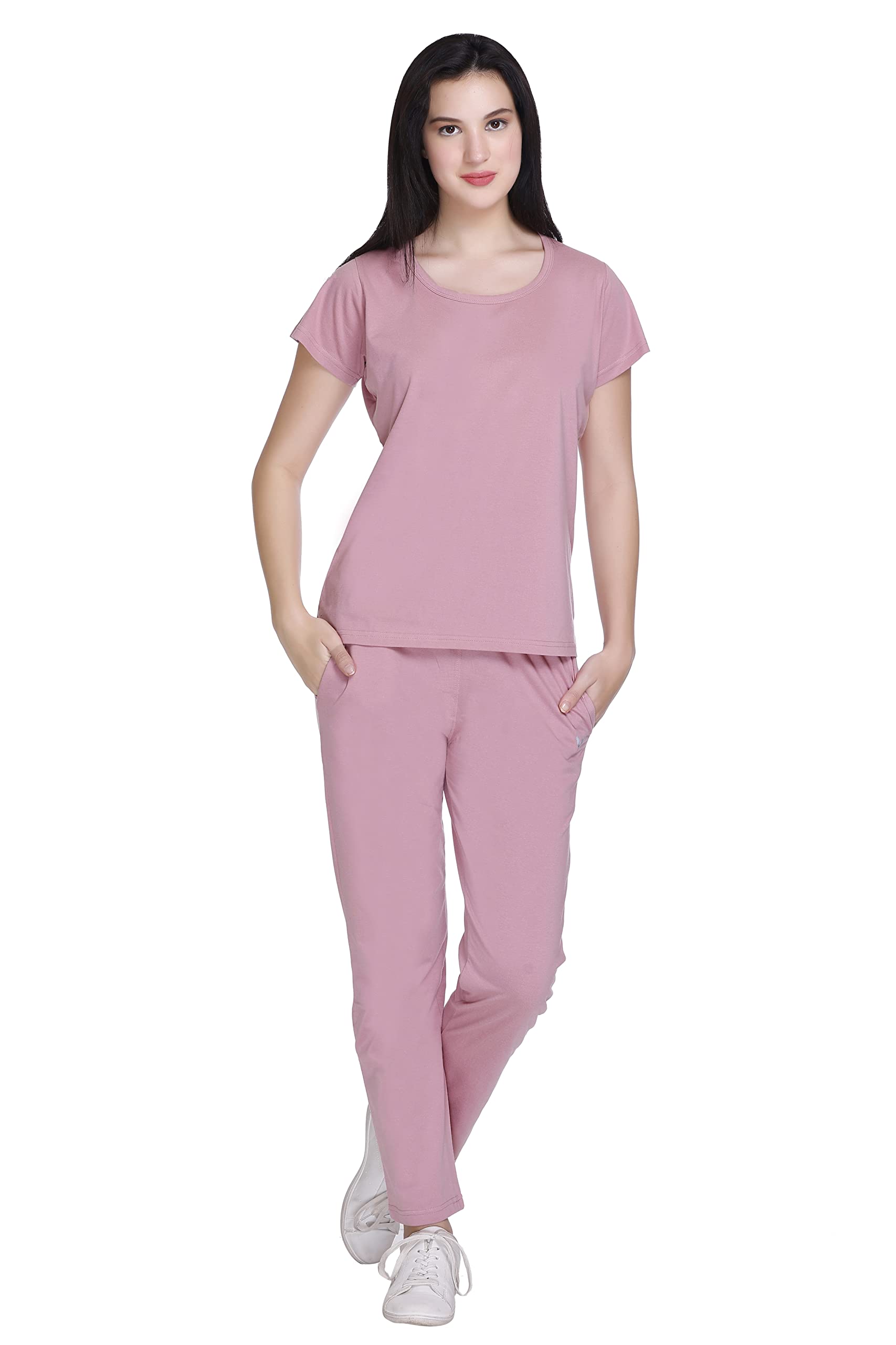 Co-ord Track Suit for Women Cotton Pack of Tshirt and Pyjama-image-47