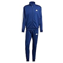 adidas Homme SPORTSWEAR BASIC 3 STRIPES FLEECE TRACKSUIT, Dark Blue, S