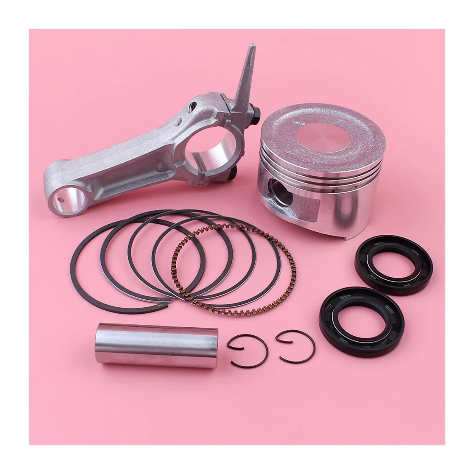 Kit de Sello de Aceite de biela y Anillo de pistón de 68 mm for Motor de cortacésped de Gasolina Forgx160 de 6,5 HP Gx 160.