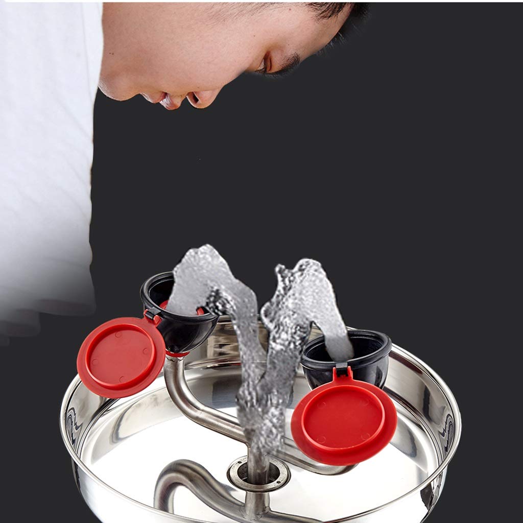 Station de Lavage oculaire d'urgence en Acier Inoxydable avec buse et Jet d'eau Doux