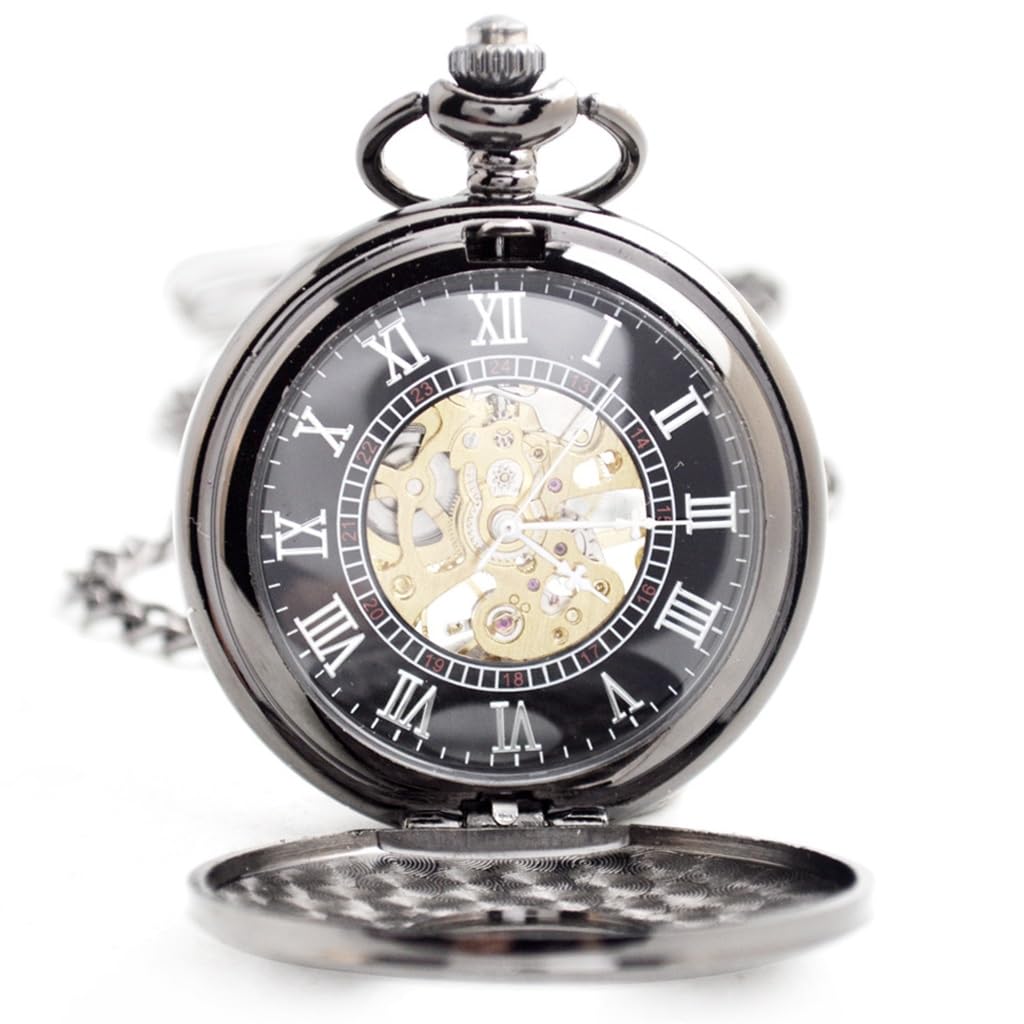 Reloj de Bolsillo mecánico Cadena Hueca mecánica for Hombre, Informal, Grande, Colgante, Accesorios for Reloj(3-Pack)