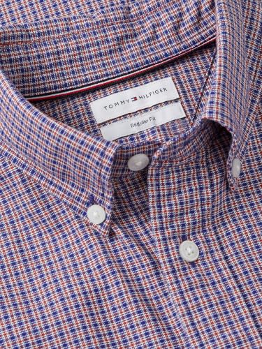 Image of Tommy Hilfiger Men's Long Sleeve Oxford Shirts in Regular Fit, Men's Button Down Shirts, Also Available in Big and Tall