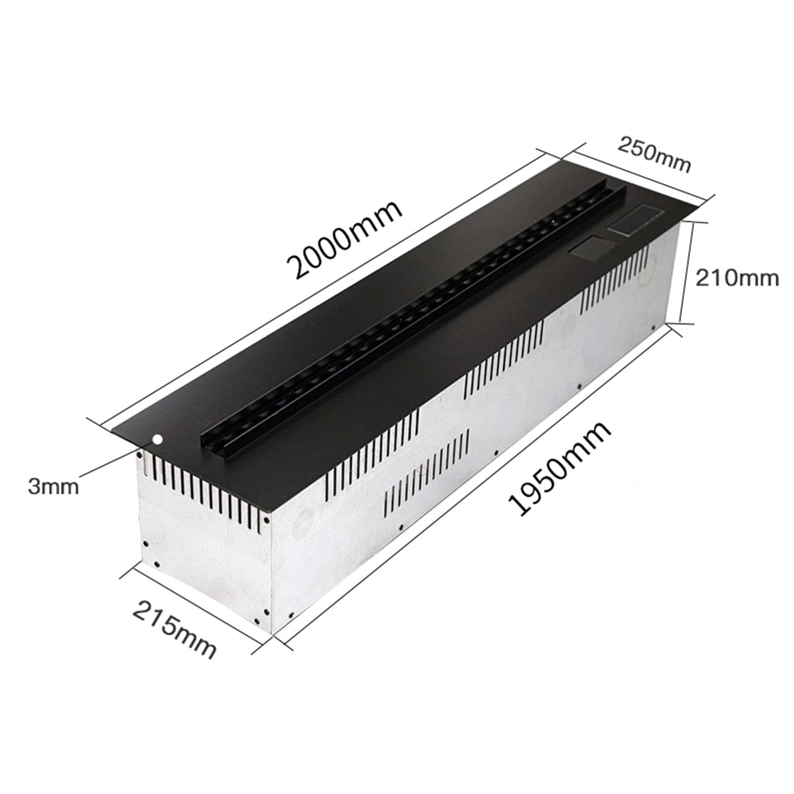 caminetto elettrico decorativo Caminetti elettrici a fiamma realistica da 70,8 pollici Camino da incasso a parete Riscaldatore a inserto Camino a LED Telecomando e touch screen Effetto Fiamme Camino (