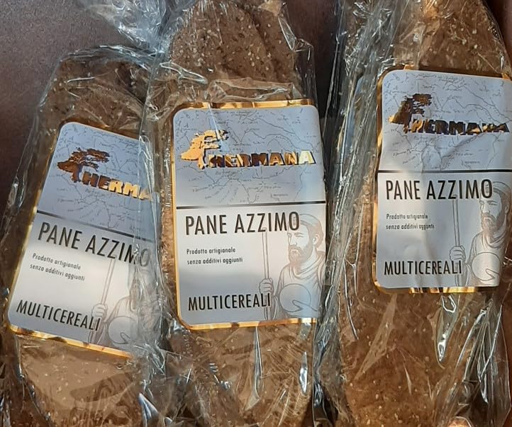 PANE AZZIMO AI MULTICEREALI - VEGANO - ADATTO PER GLI INTOLLERANTI AL LIEVITO - POCHE CALORIE - POCHI ZUCCHERI - CROCCANTE - CONFEZIONE 300 GR - PRODOTTO ARTIGIANALE