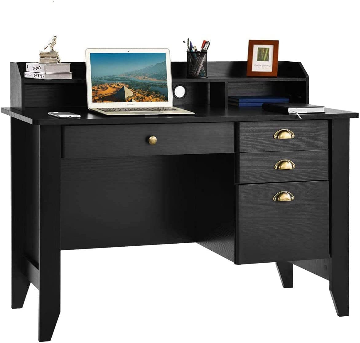 Buy 4EVERWINNER Computer Desk with 4 Drawers and Extra Storage Hutch
