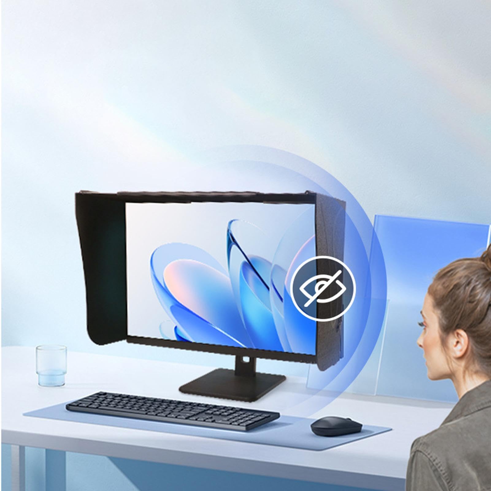 Pantalla antirreflectante para gran protección de la privacidad anti-mirada | Protector de pantalla para trabajo en casa oficina Streaming juego | para trabajo, streaming, juego, hogar, hombres