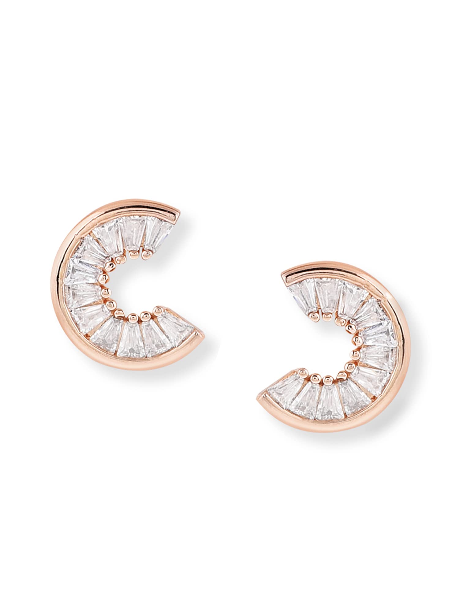 See full amazon price history chart for Zaveri Pearls Rose Gold Baguette Diamond Half Moon Studs Earring For Women-ZPFK10670 Zaveri Pearls Rose Gold Baguette Diamond Half Moon Studs Earring For Women-ZPFK10670 (B0B3XLKB1J) Amazon Price History, Amazon Price Tracker