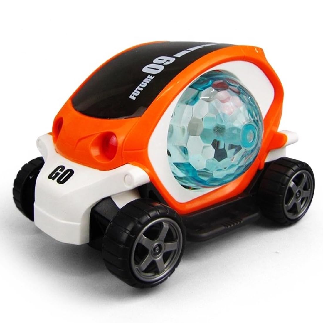 VGRASSP Bump and Go Action 360 Degree Rotating Battery Operated Future Stunt Car Toy for Kids - with Beautiful and Colorful 4D Lights and Dynamic Music (Orange) (B0CSJSWG21) Amazon Price History, Amazon Price Tracker