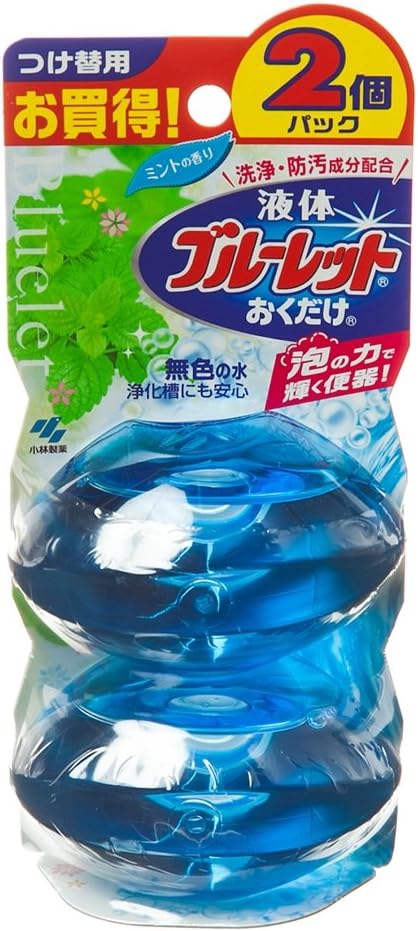 Amazon 小林製薬 液体ブルーレットおくだけ ミントの香り 詰替 2個パック 液体ブルーレット トイレ洗剤