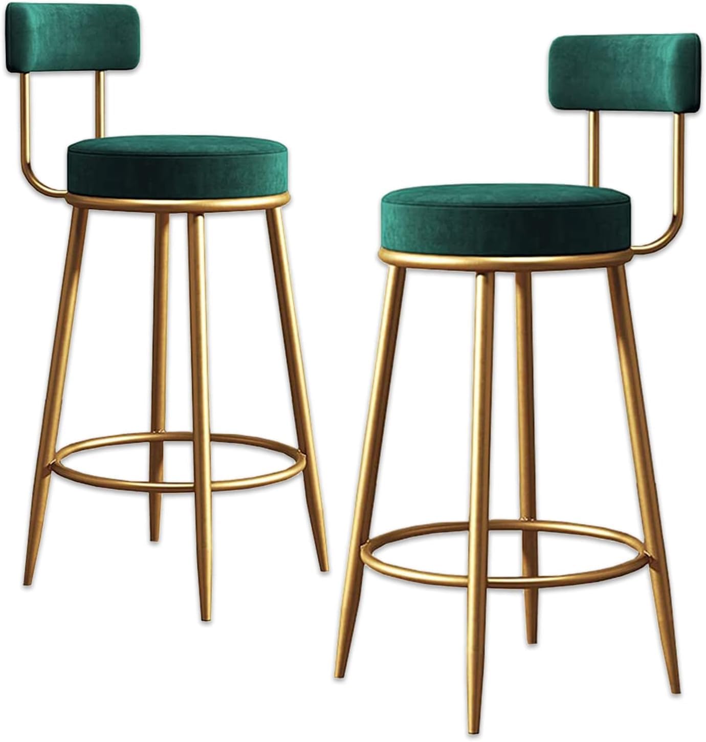 JWBXFYXW Bar Stool Counter Height with Backrest Set of 2 Bar Chairs