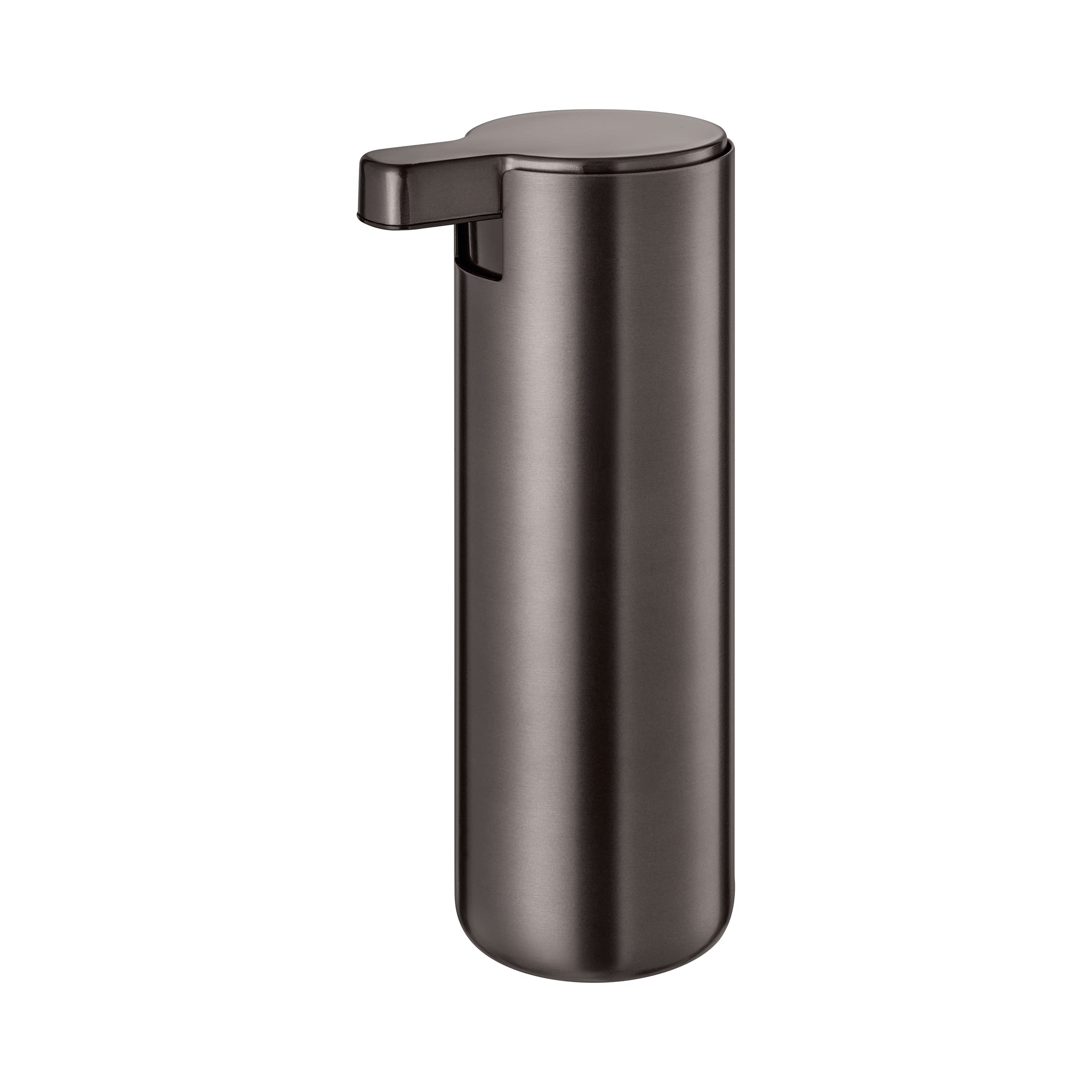 blomus Seifenspender MODO | Burned Metal | 5L x 7B x 16H cm | 165ml | Handseifenspender Burned Metal | Pumpspender aus Edelstahl | Gummierte Unterseite