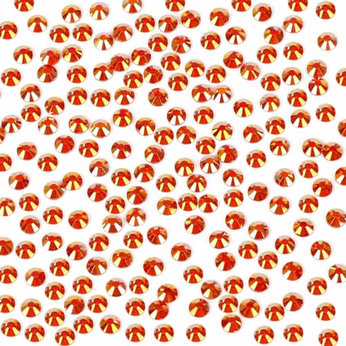 Image of Bymitel Hotfix Crystal Rhinestones Round Gems Iron on DIY Jewelry Making Flat Back for Crafts,Golden Sun, 6.3mm(SS30 /288pcs)