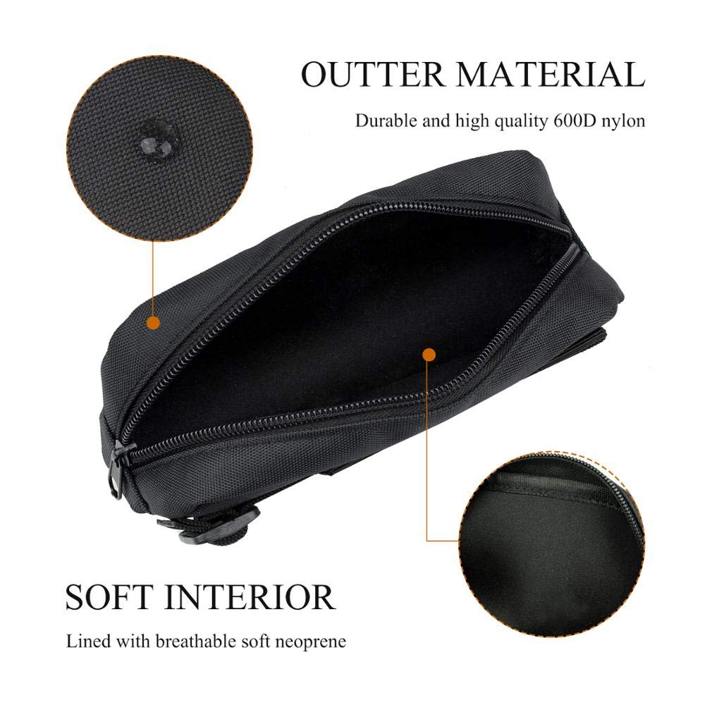 Étui Tactique MOLLE Pour Lunettes De Soleil - Nylon 600D étanche, Résistant Aux Chocs - 16,5 X 7,5 X 4,5 Cm
